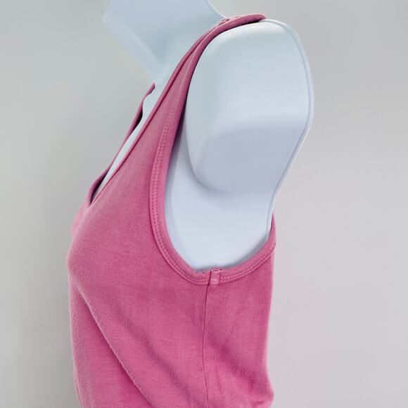 Lulu’s Winslet Pink Soft Knit Sleeveless Romper Barbiecore Jumpsuit XS NWT - Picture 7 of 12